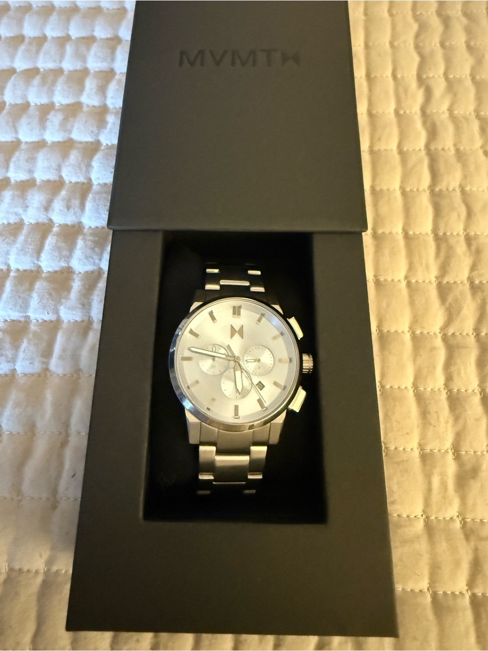 MVMT Silver Stainless Chronograph Bracelet Watch